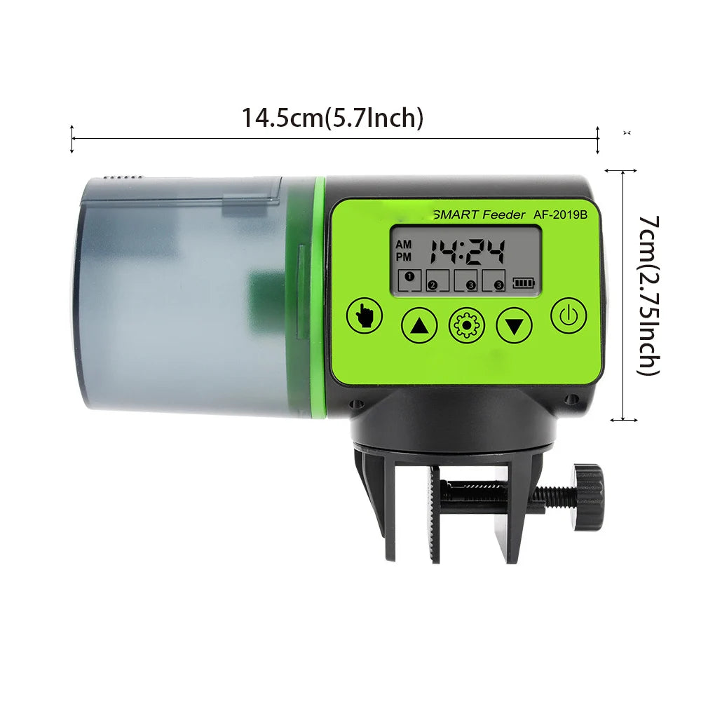 Distributeur automatique intelligent de nourriture pour aquarium à grande capacité et avec fonction de minuterie