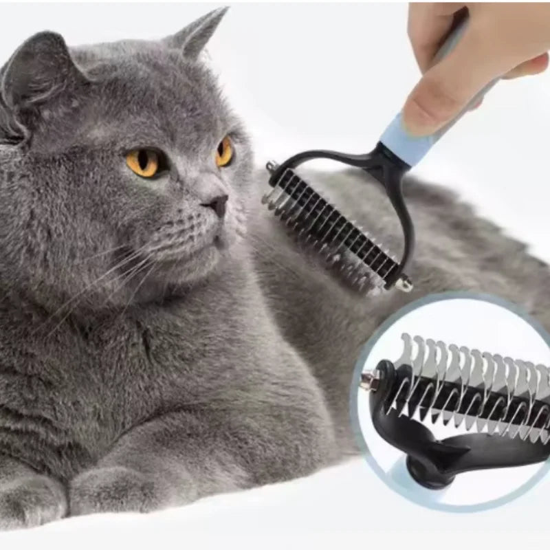 Double-Sided Pet Deshedding & Dematting Comb