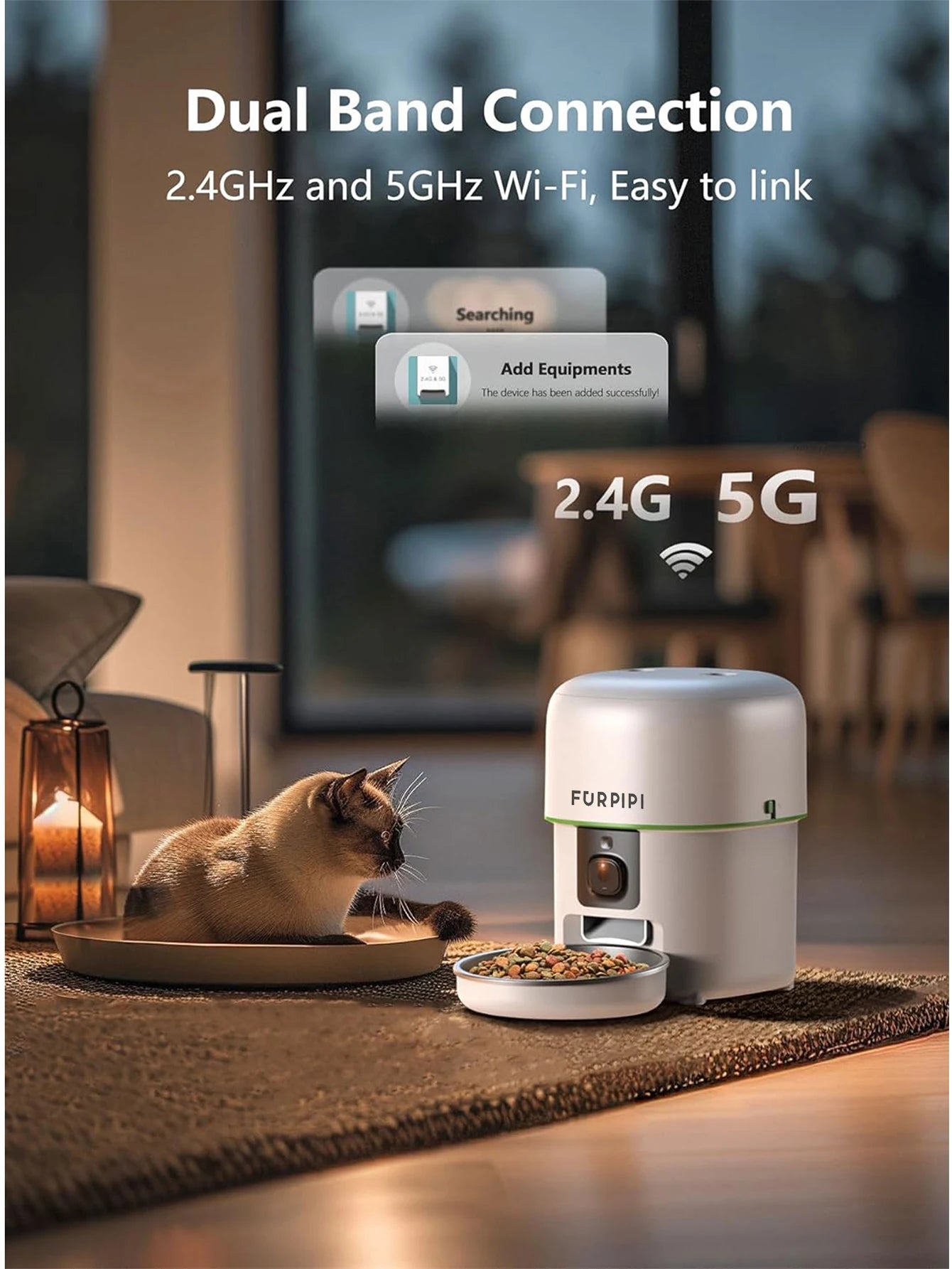 Smart Camera Pet Feeder with 1080P HD & 5G WiFi