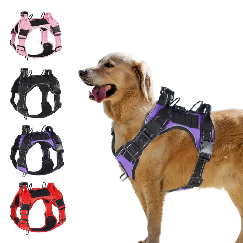 Harnais pour chien anti-traction avec protection en silicone pour traceur GPS