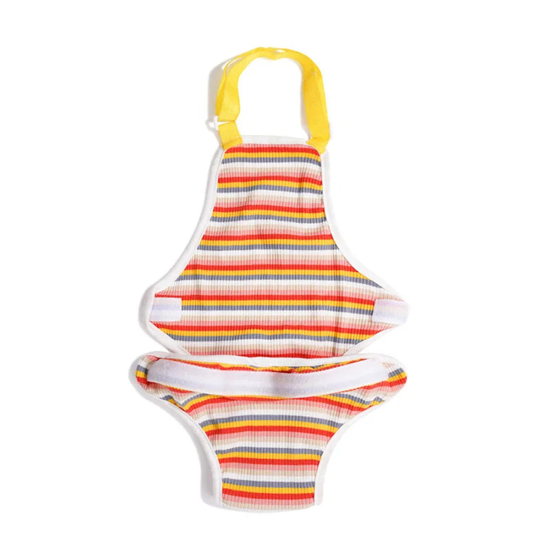 Striped Adjustable Physiological Shorts for Female Dogs
