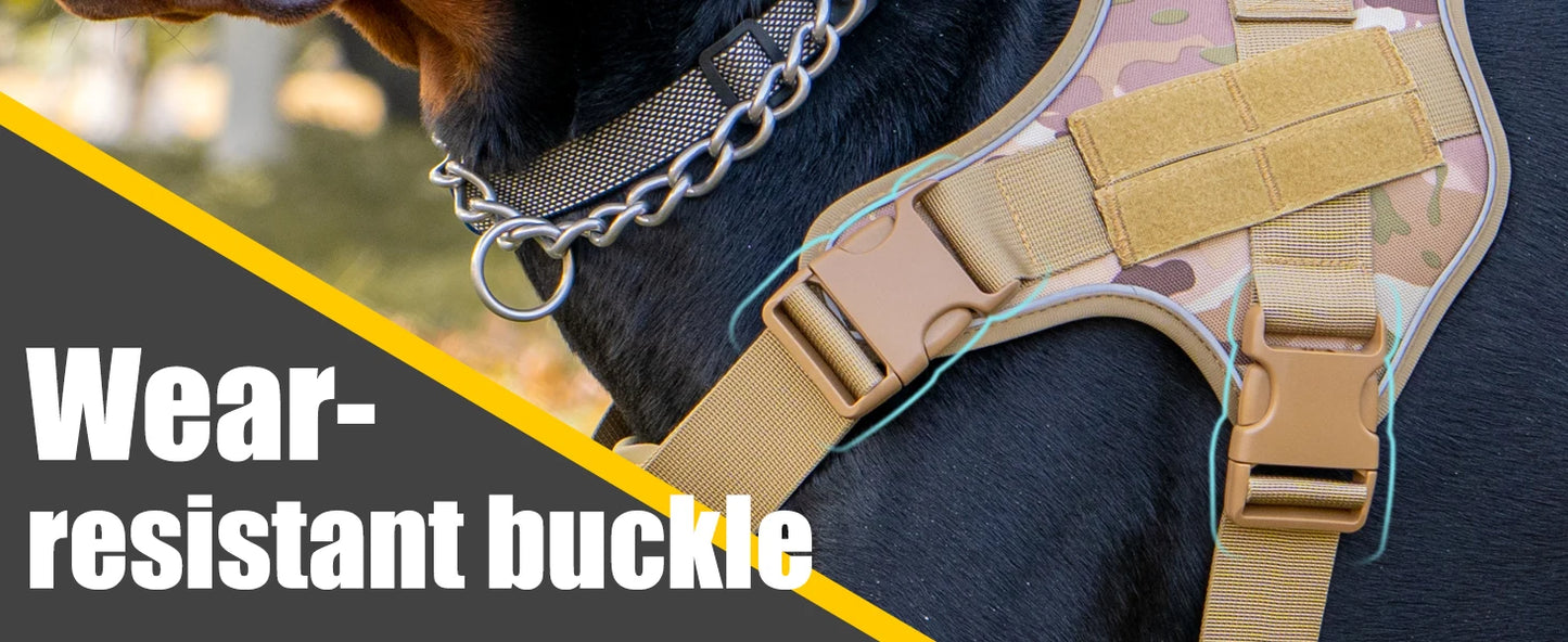 Tactical Dog Training Vest Harness – No-Escape Design