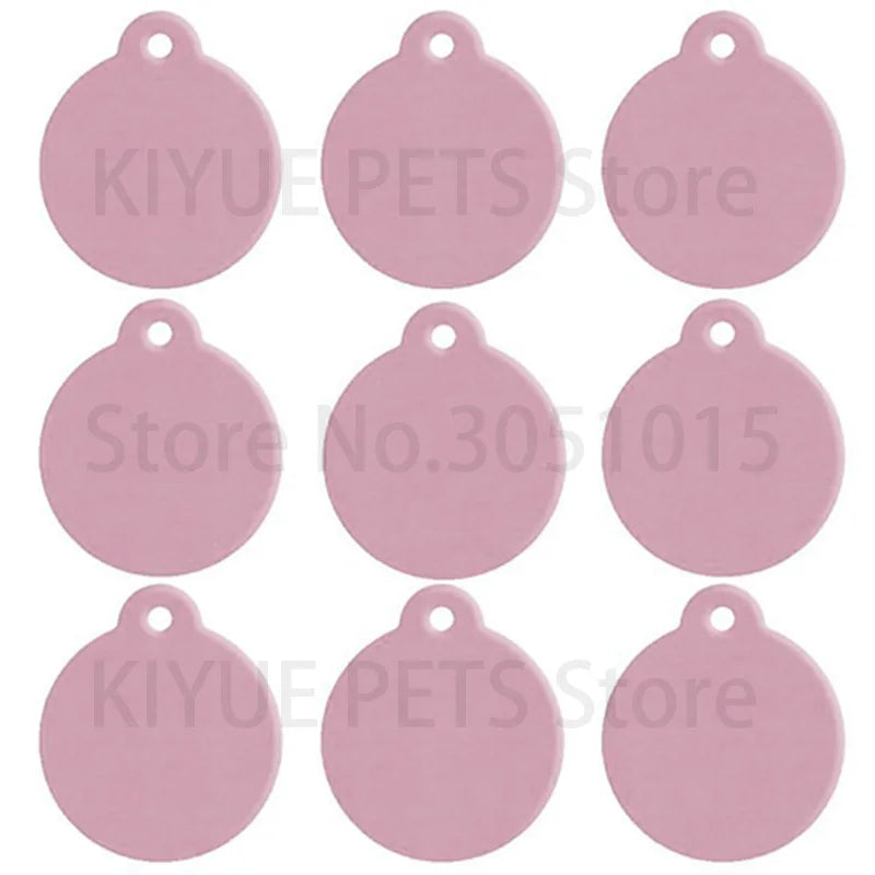 Personalised Laser-Engraved Pet ID Tags – Aluminium Round Pendants, Pack of 100