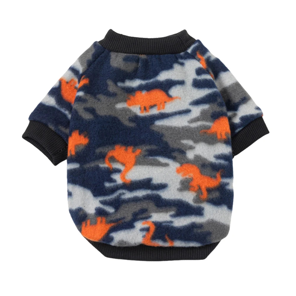 Printed Fleece Pet Pullover Sweater