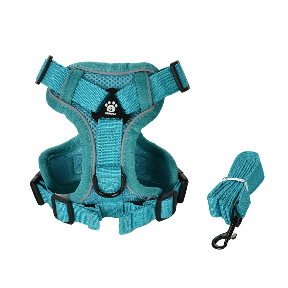 Escape-Proof Reflective Cat Harness & Leash Set — Breathable Vest for Outdoor Walking