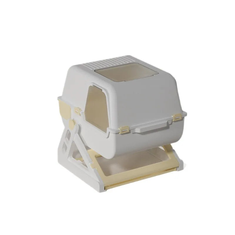 Enclosed Folding Cat Litter Box