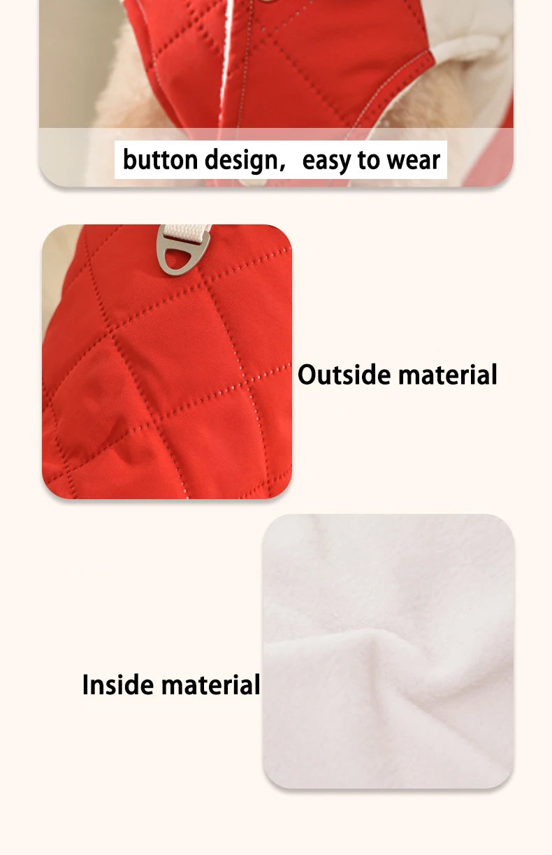 Warm Cotton Dog Coat Vest & Puppy Shirt