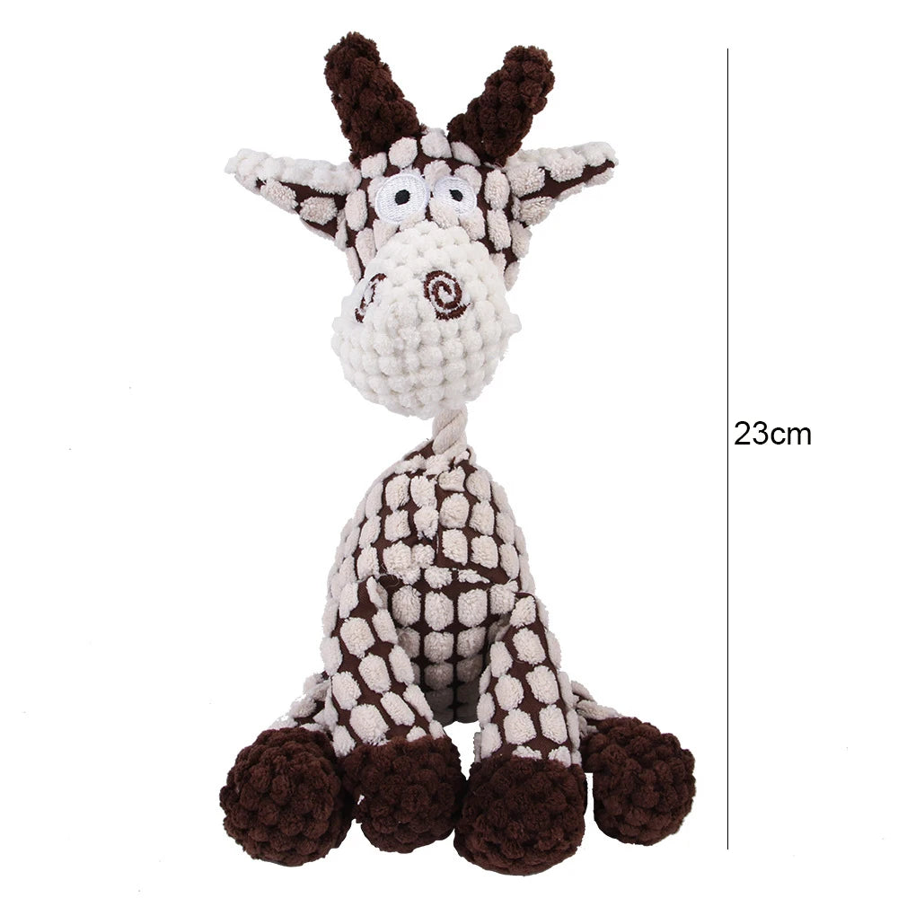 Donkey Shape Squeaky Plush Chew Toy for Dogs and Puppies