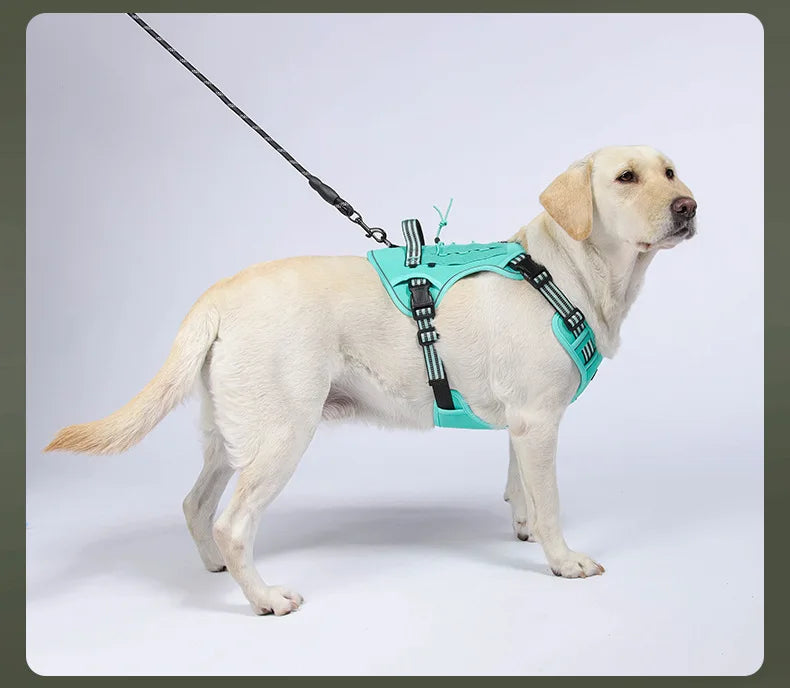 No-Pull Reflective Tactical Dog Harness Vest