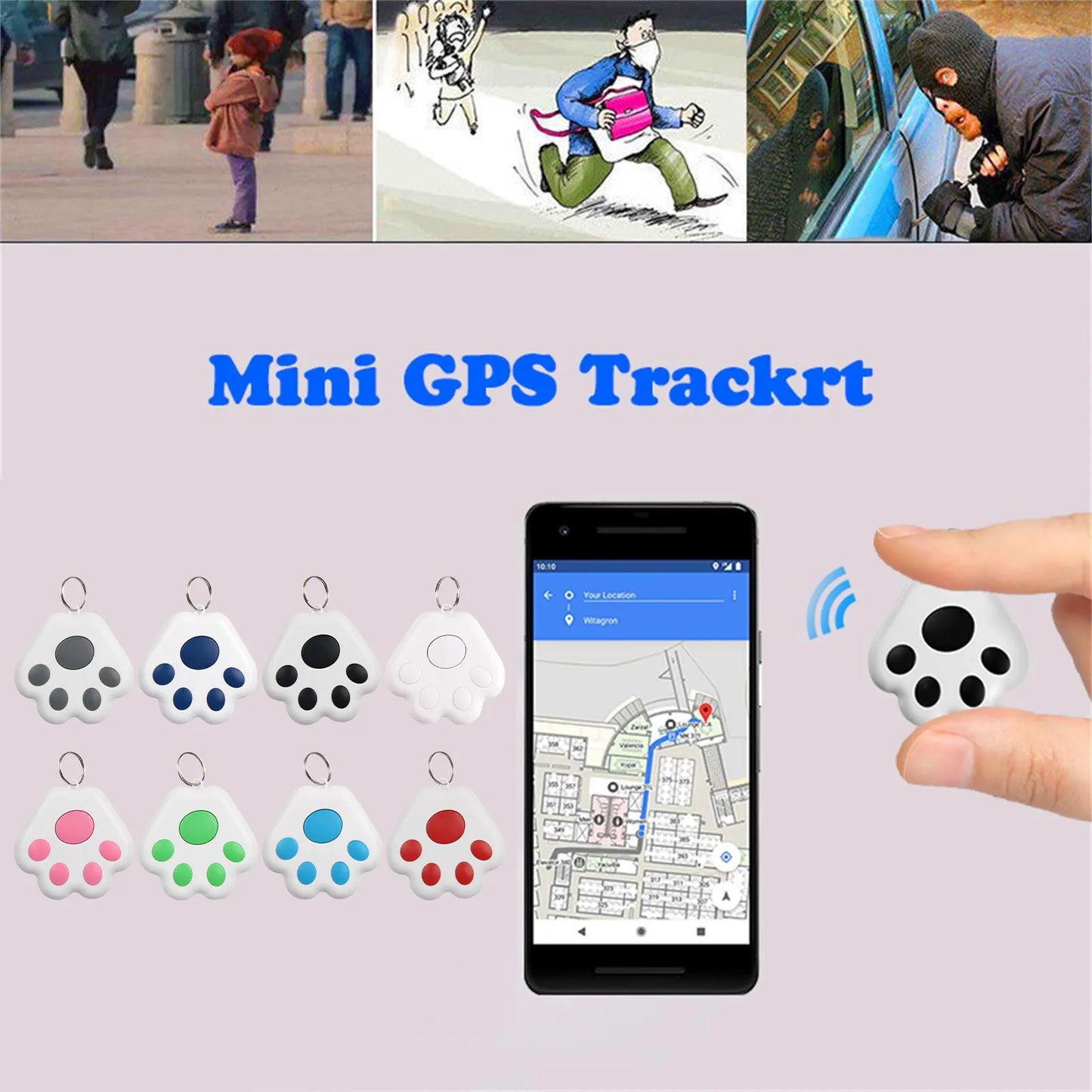 Dog Claw Bluetooth Anti-Lost Tracker Tag for Pets, Keys & Bags
