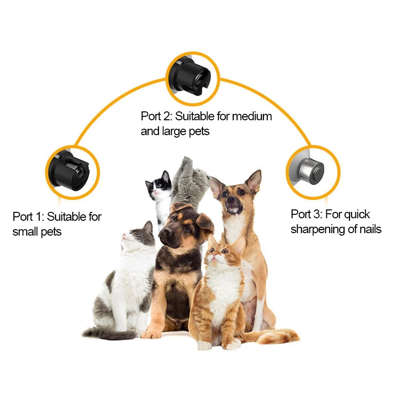 USB Rechargeable Pet Nail Grinder with LED