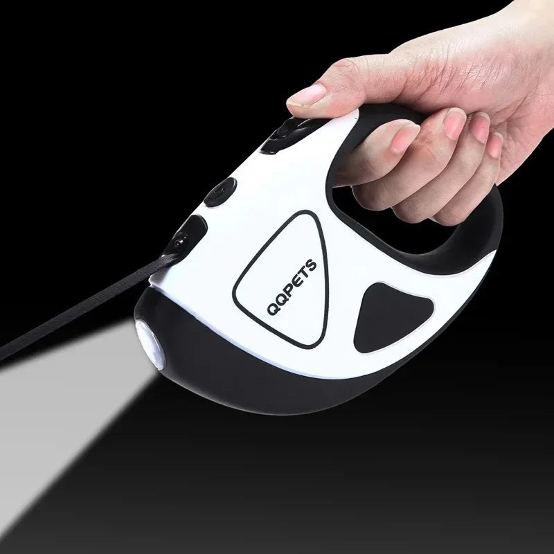LED Retractable Dog Leash with Fibre Rope