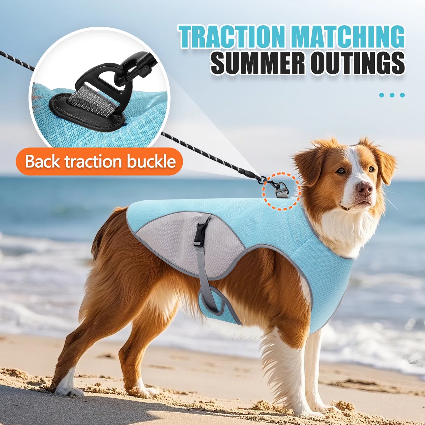 Dog Cooling Vest & Reflective Harness Jacket