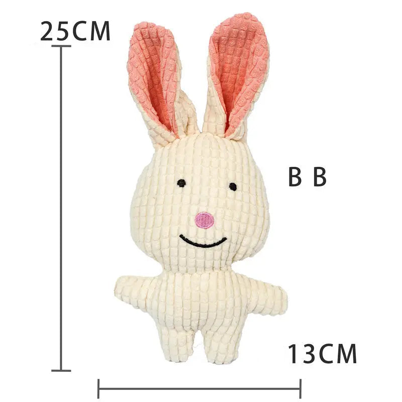 Jouet couineur interactif en peluche pour chien - Jouet à mâcher résistant en forme d'animal