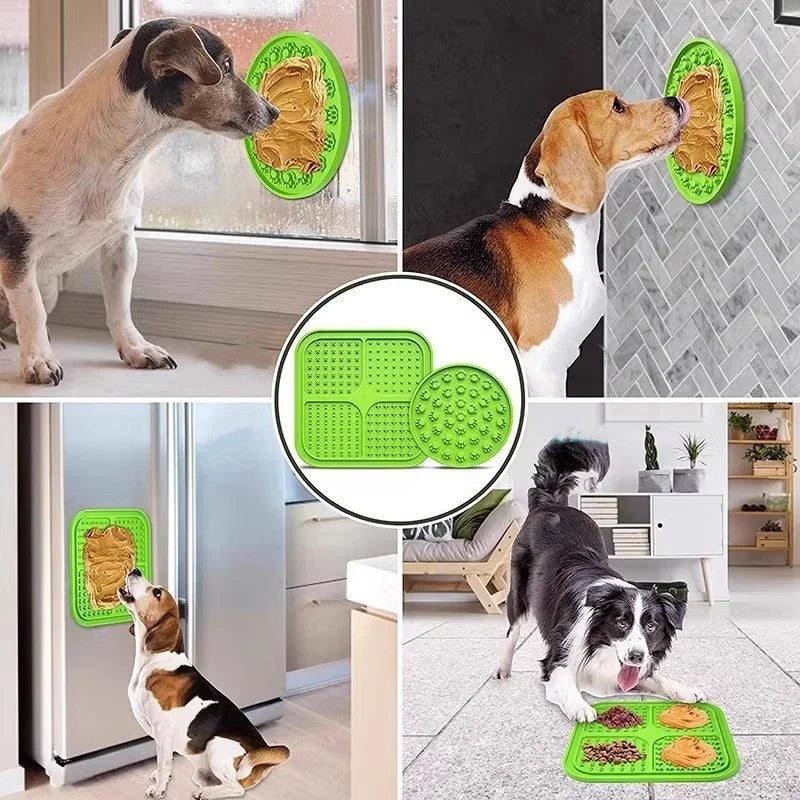 Silicone Lick Mat for Dogs — Slow Feeder, Bath Distraction & Training