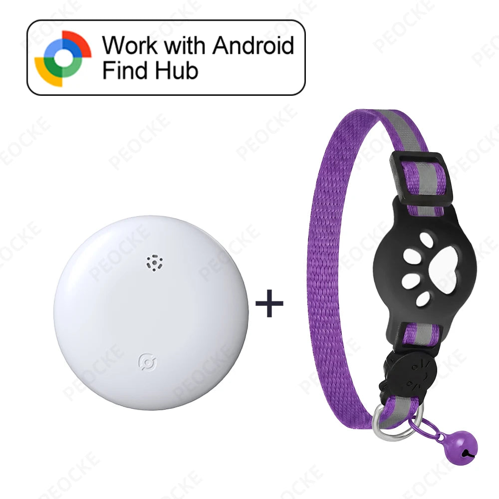 Google Find Hub Smart Location Tag for Android — Pet Collar, Keys & Bags