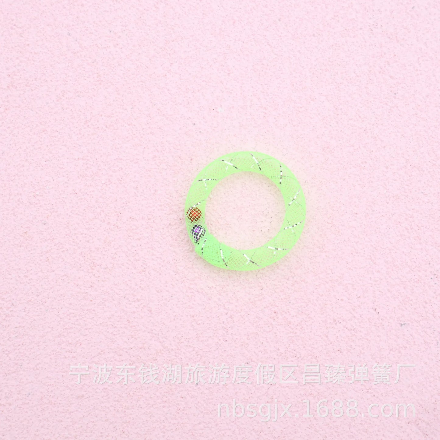 Donut-Shaped Spring Toy with Bell for Cats