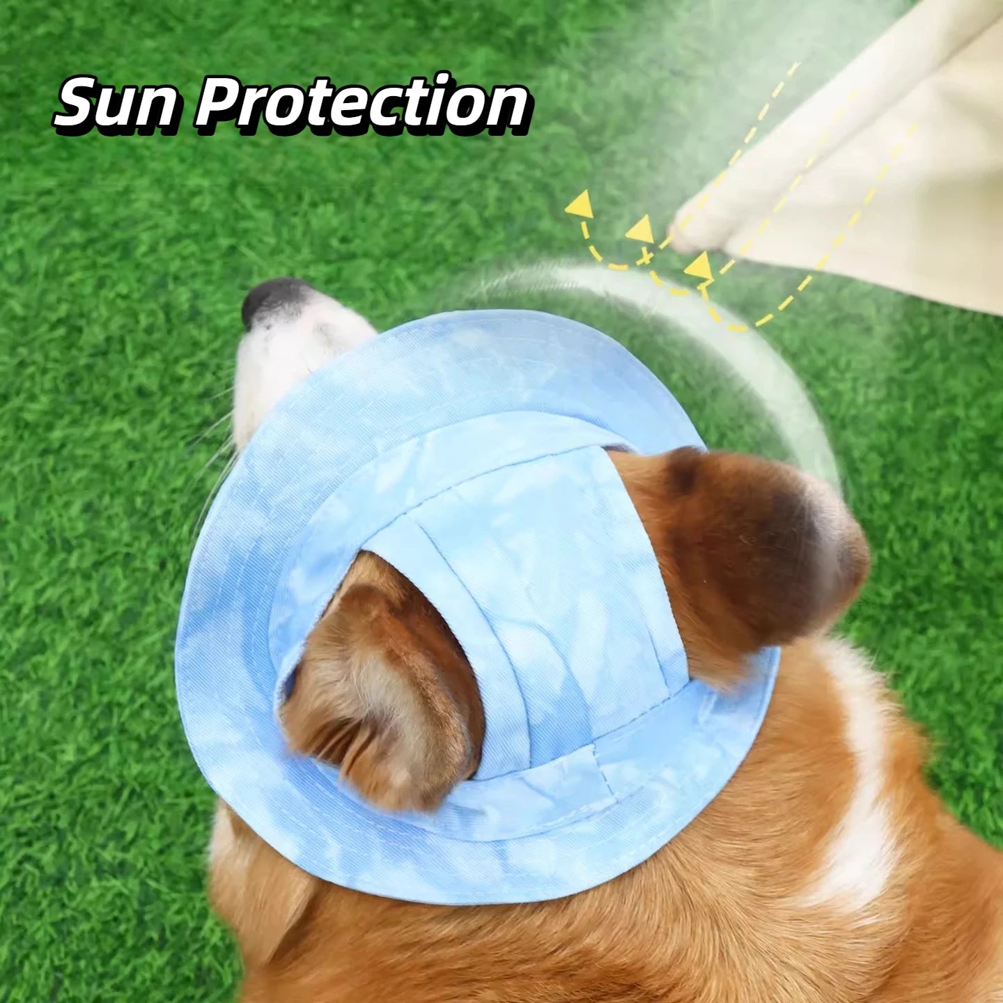 Chapeau de soleil pour animaux de compagnie avec trous pour les oreilles - Protection extérieure pour chiens et chats