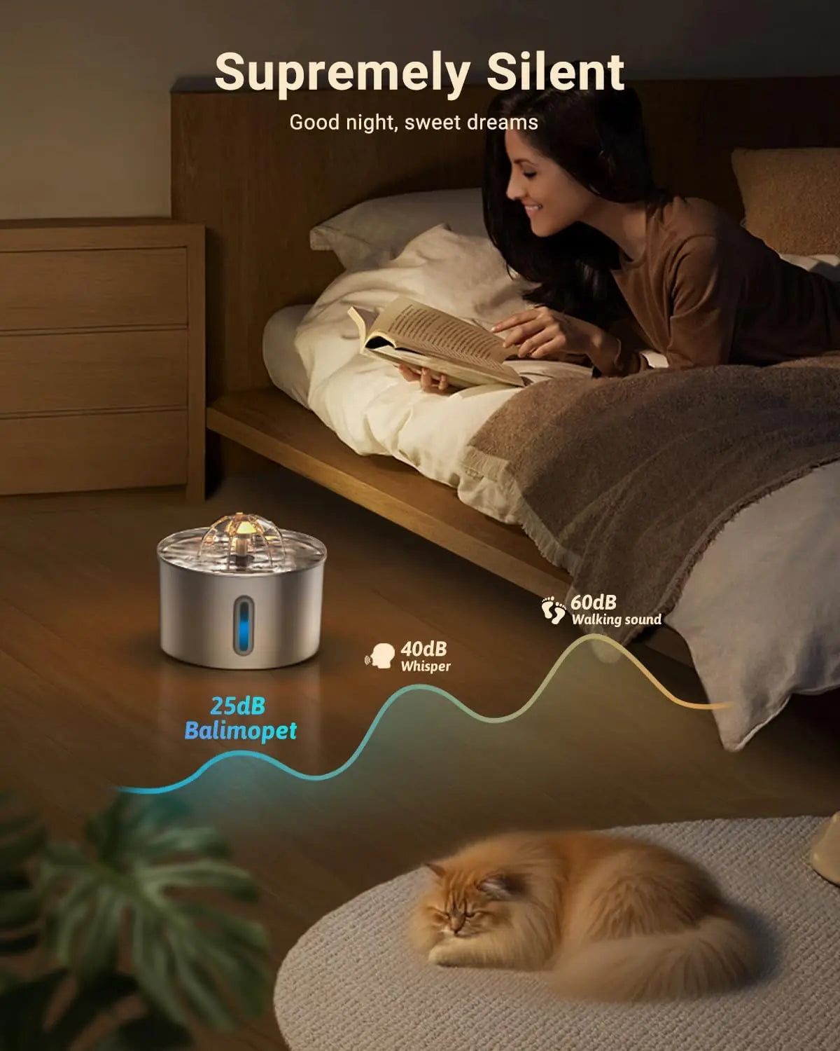 2.2L Stainless Steel Smart Pet Water Fountain