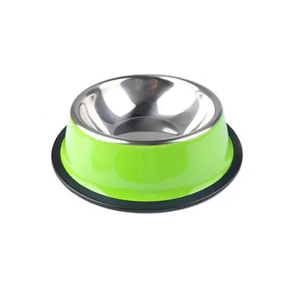 Stainless Steel Anti-Slip Pet Food Bowl for Cats & Dogs