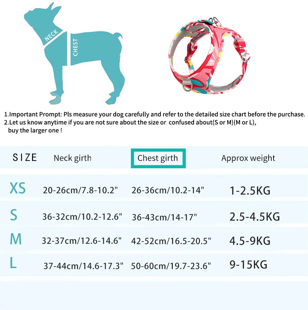 Adjustable Mesh Vest Harness for Dogs & Cats