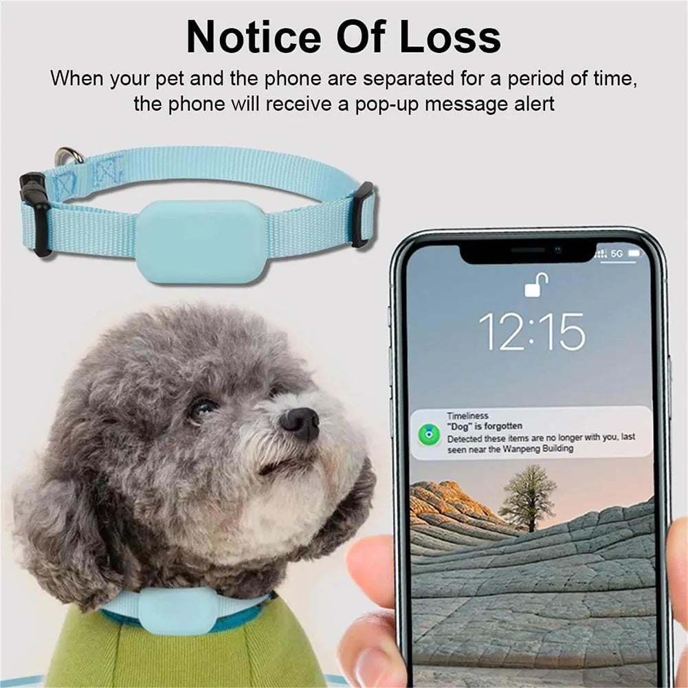 Wearable Pet Locator with Adjustable Silicone Collar for Dogs & Cats