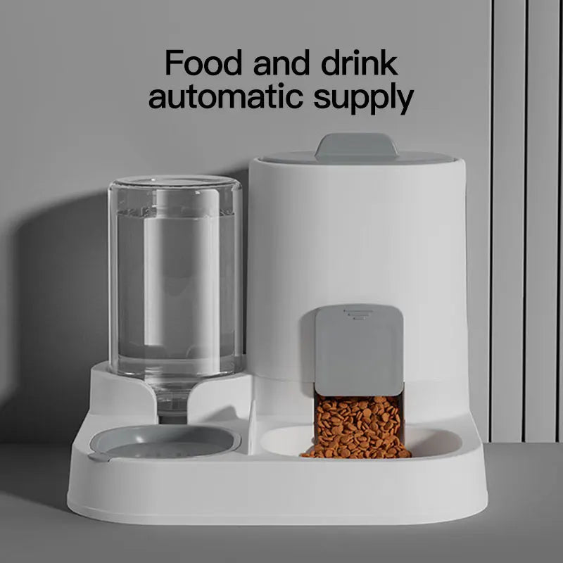 Gravity Cat Feeder & Water Dispenser