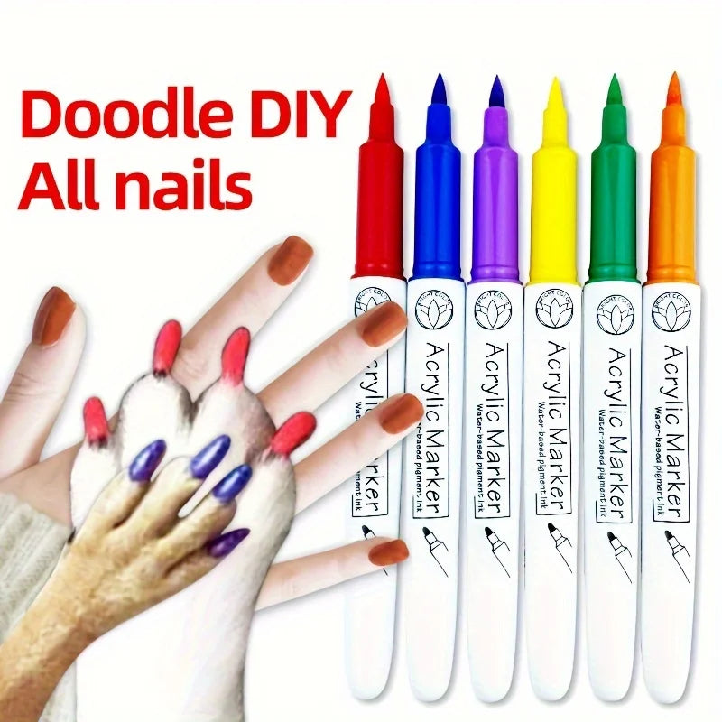 Pet Nail Polish Set - Safe DIY Nail Art Kit for Dogs & Cats (12/24 Colors)