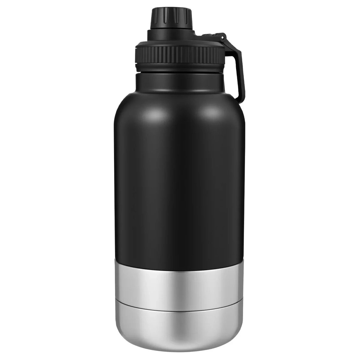 3-in-1 Portable Dog Water Bottle with 2 Detachable Bowls — 32oz Leak-Proof