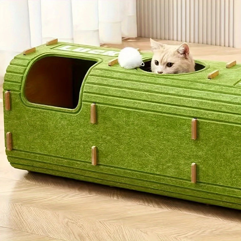 Tree-Shaped Cat Condo with Scratching Posts & Toys