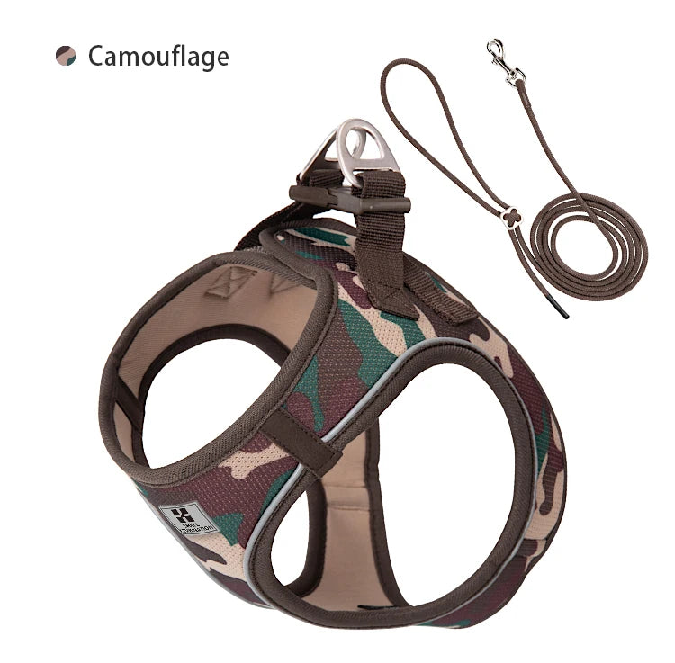 Reflective Dog & Cat Harness with Leash Set