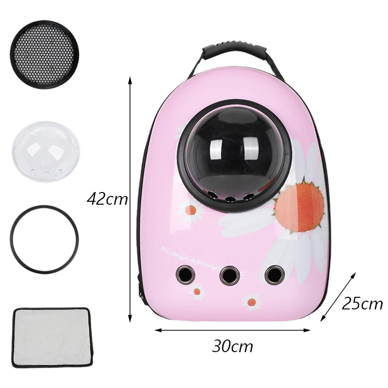 Cartoon Print Breathable Cat Backpack Carrier