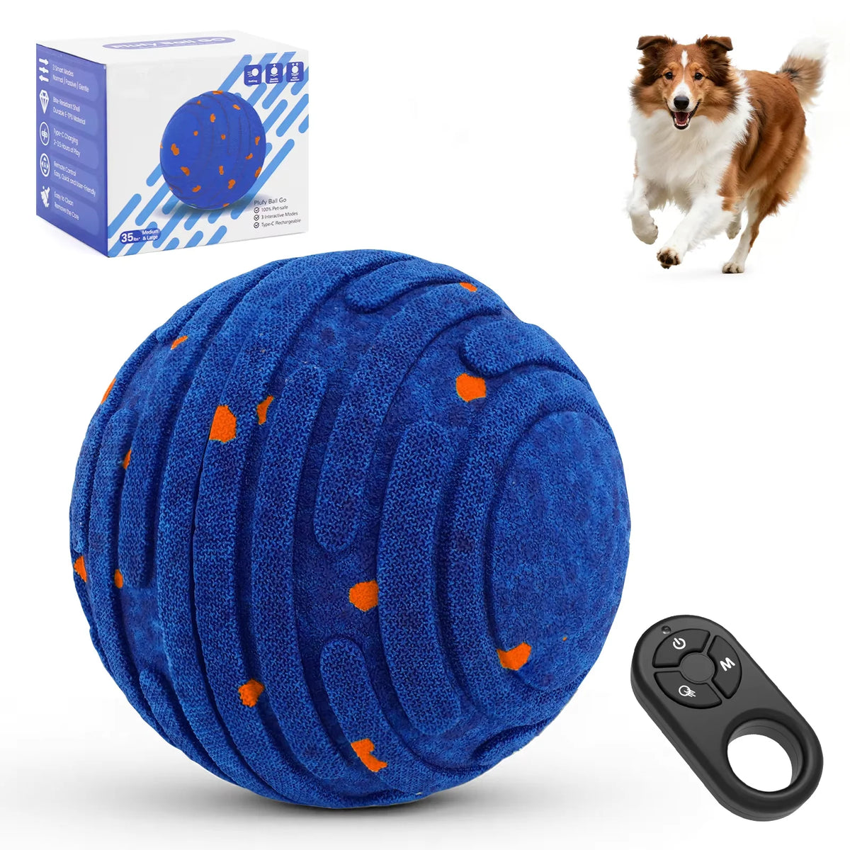 Smart Interactive Dog Toy Ball with Remote Control