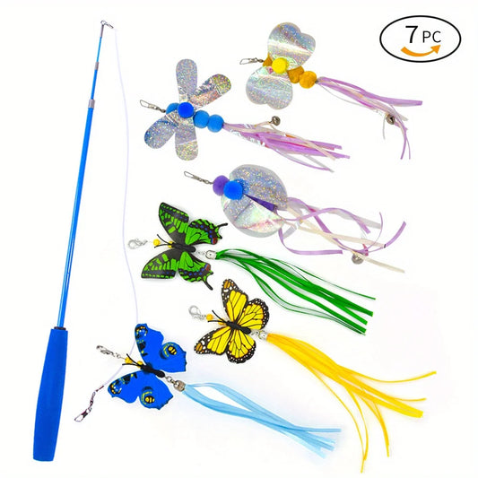 Feather Cat Wand 7-Pack with Bells