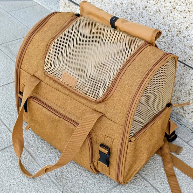 Expandable Mesh Pet Carrier for Cats & Small Dogs