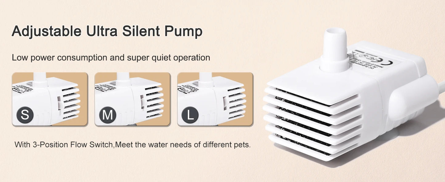 Fontaine à eau pour chat - Distributeur automatique d'eau pour animaux de compagnie 1,8 L