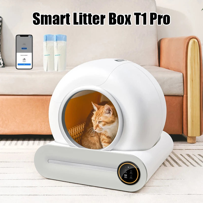 65L Self-Cleaning Automatic Cat Litter Box — App Control, Ionic Deodoriser, Fully Enclosed
