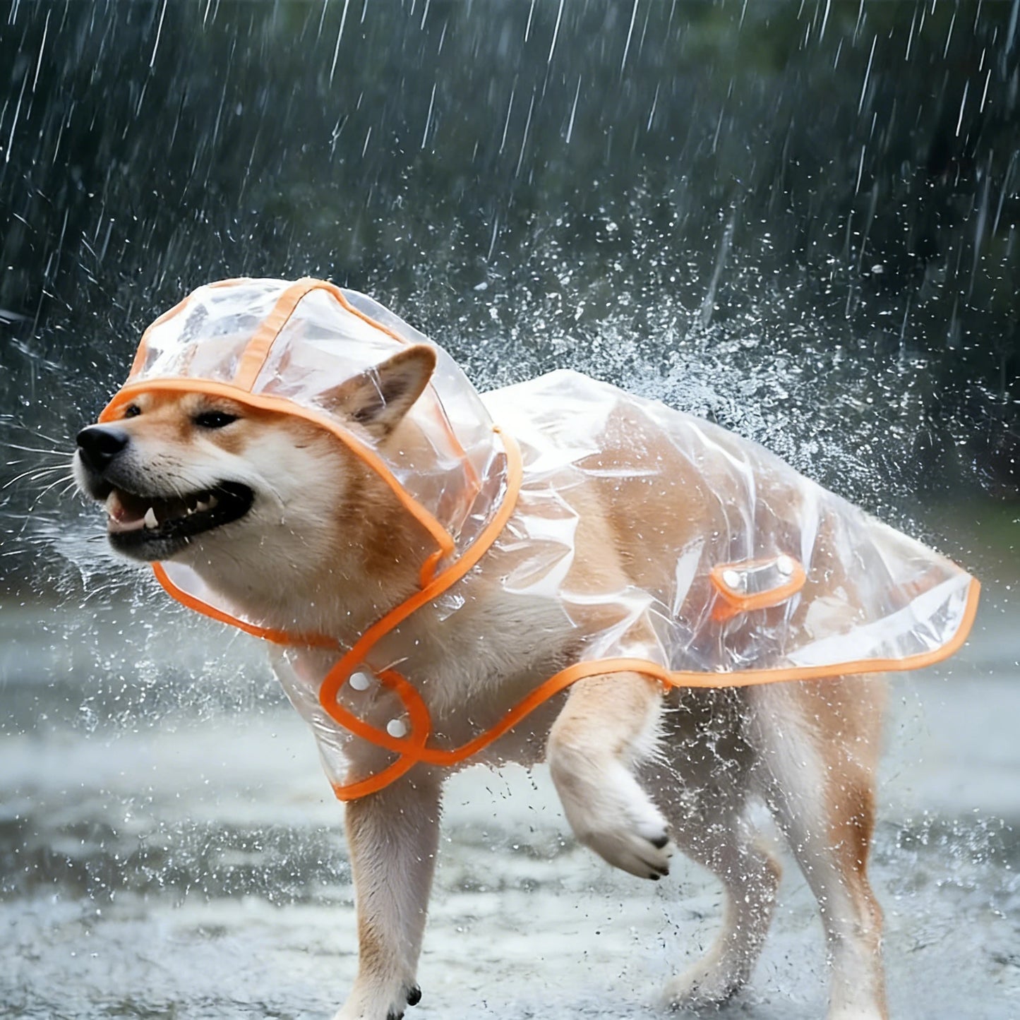 Imperméable transparent pour chiens et chats, cape poncho | Manteau de pluie coupe-vent pour petits chiens et chiots