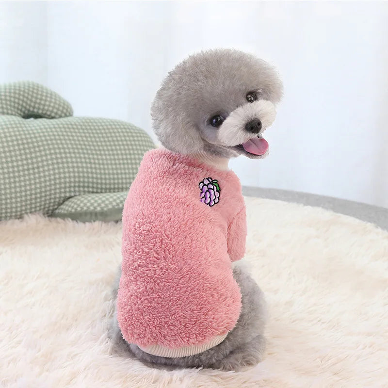 Gilet Chauffant en Peluche pour Chiens et Chats de Petite et Moyenne Taille