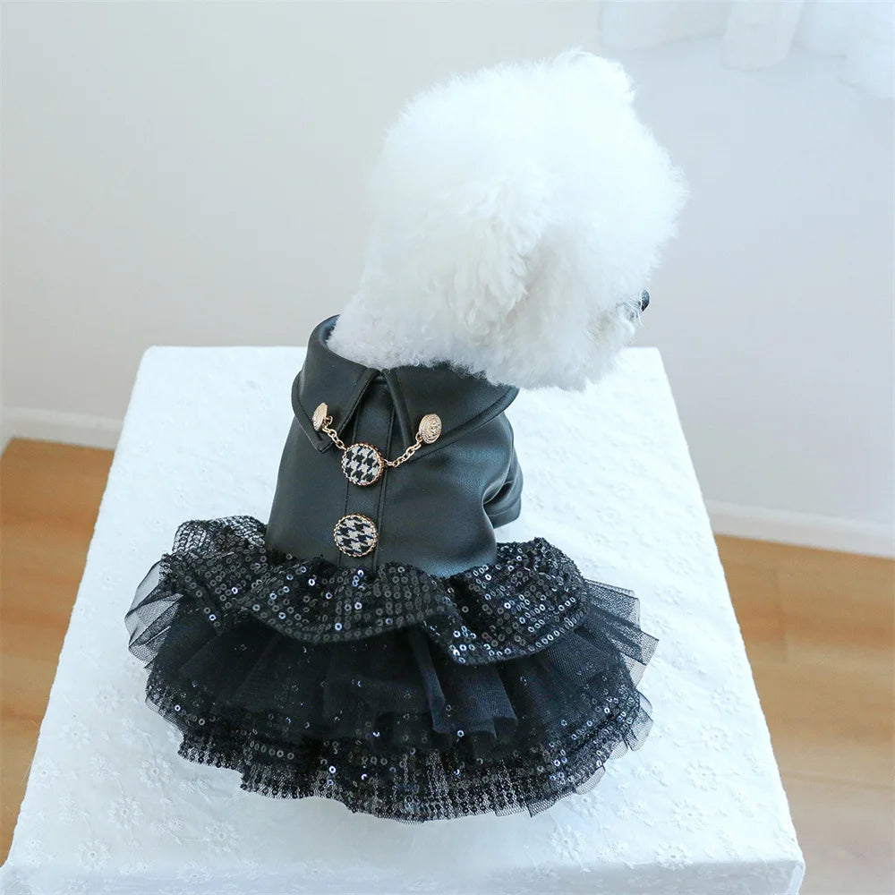 Sequin & Lace Pet Dress