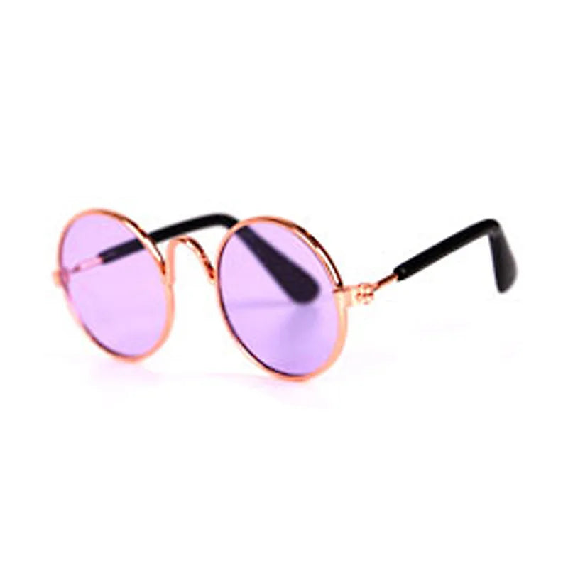 Vintage Round Pet Sunglasses for Cats and Small Dogs