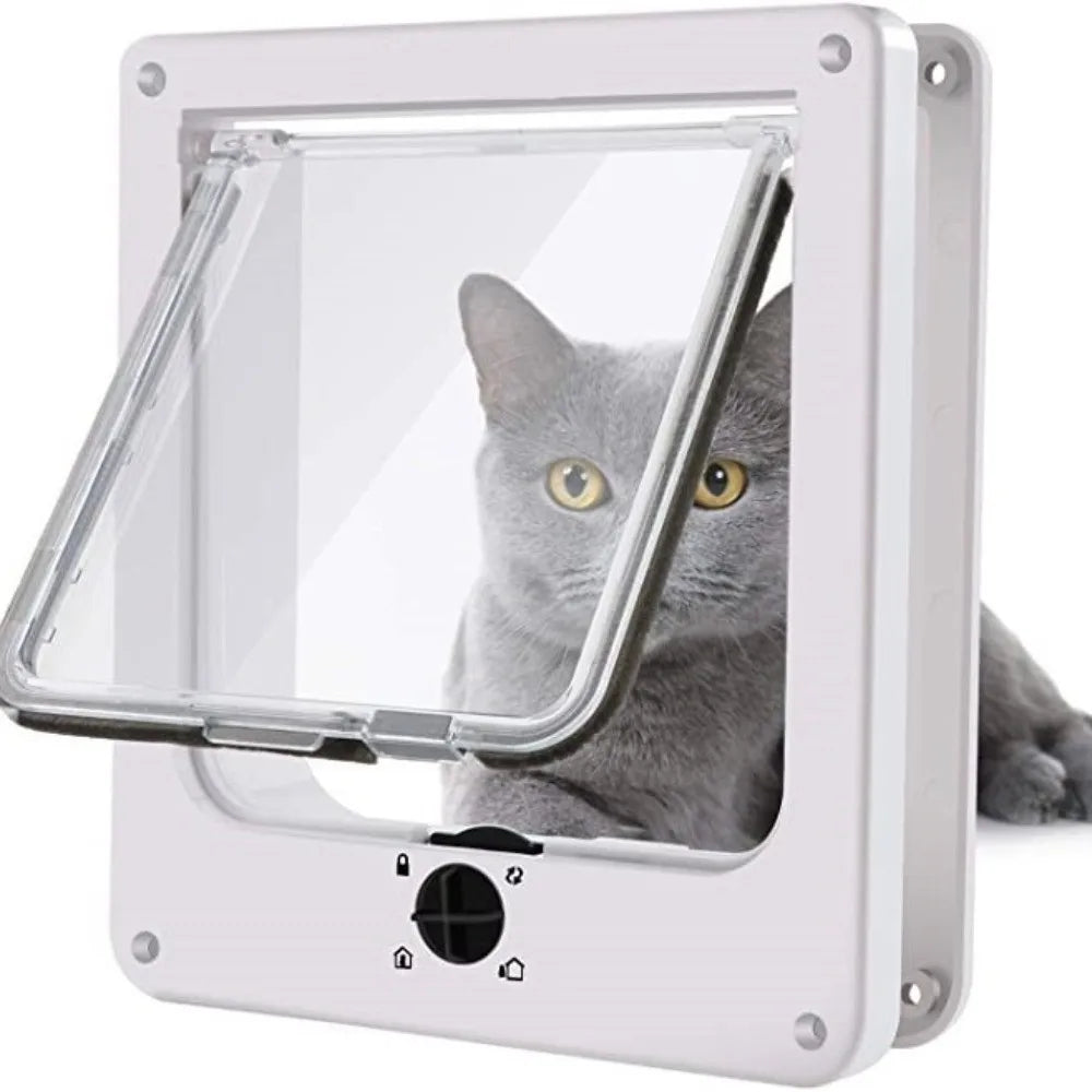 4-Way Locking Weatherproof Cat Flap Door
