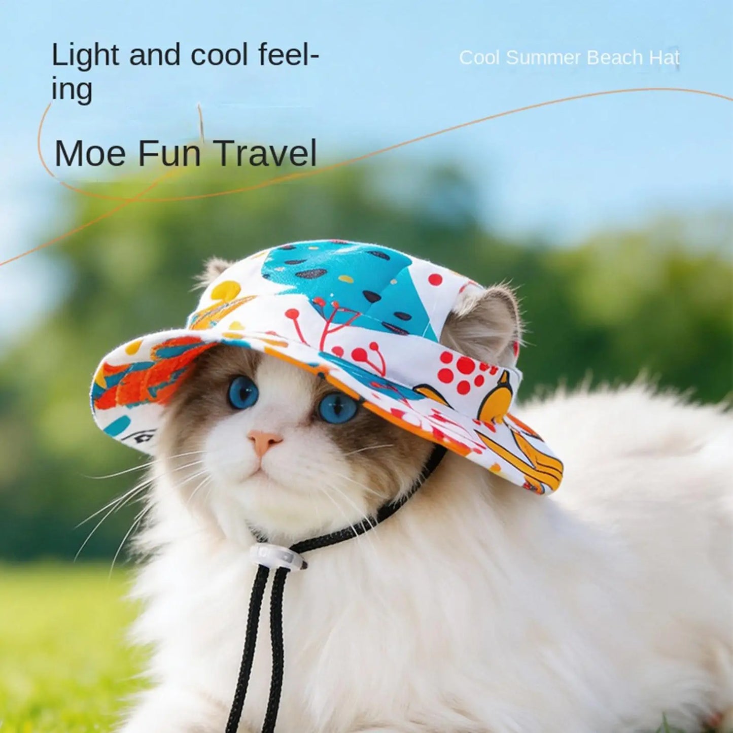 Adjustable Sun Hat for Cats & Small Dogs