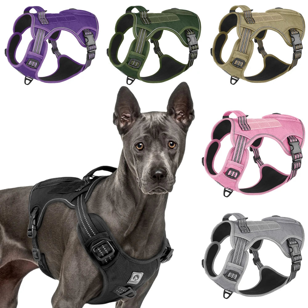 No-Pull Dog Vest Harness with Handle & Reflective Straps