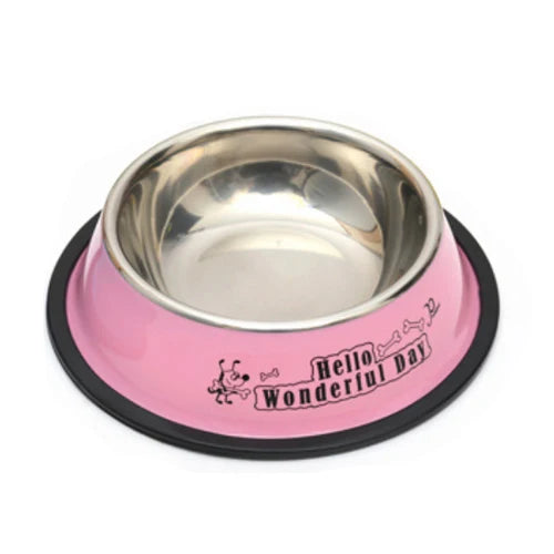 Stainless Steel Pet Food & Water Bowl for Dogs & Cats