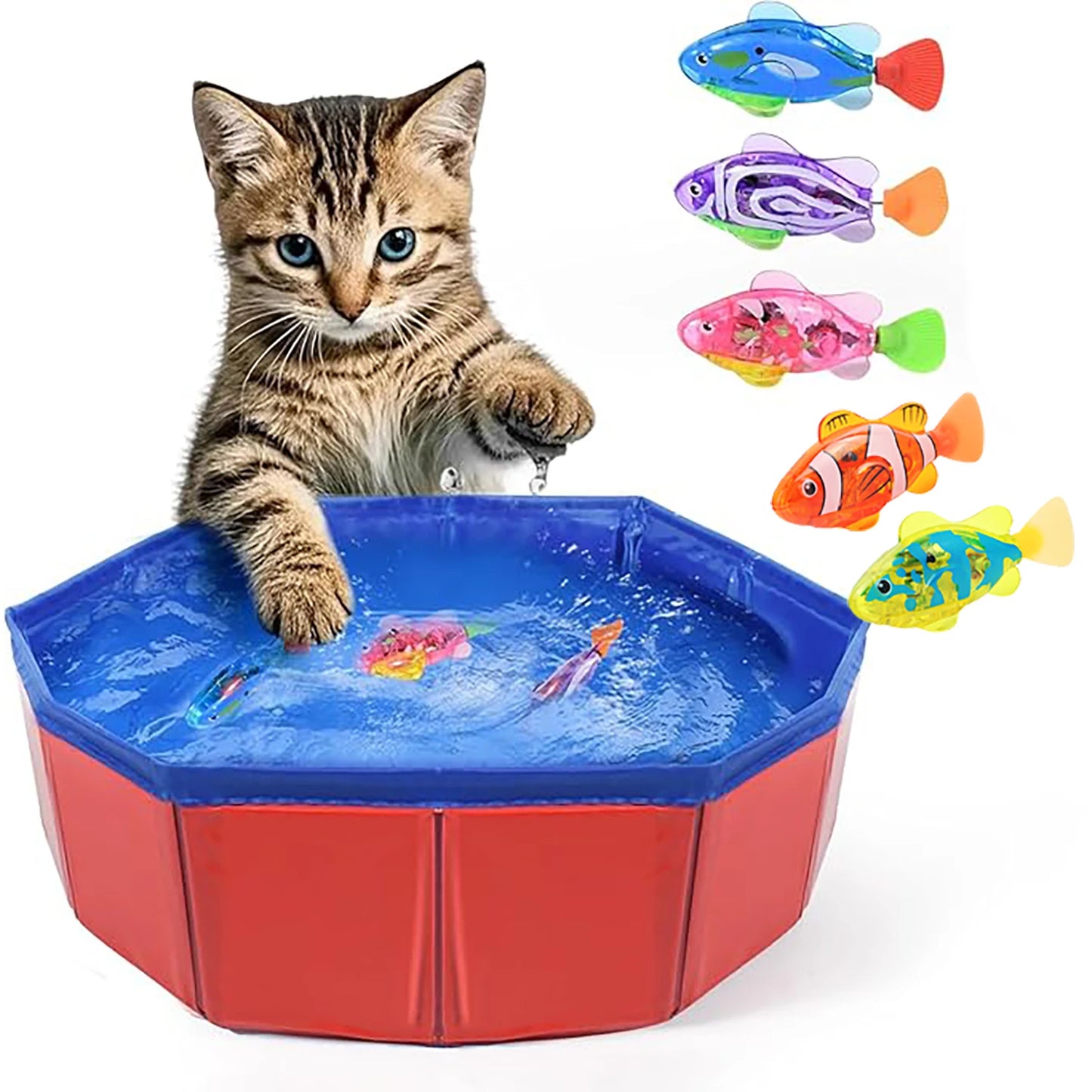 LED Electronic Swimming Fish Toy - Waterproof Interactive Pet Toy