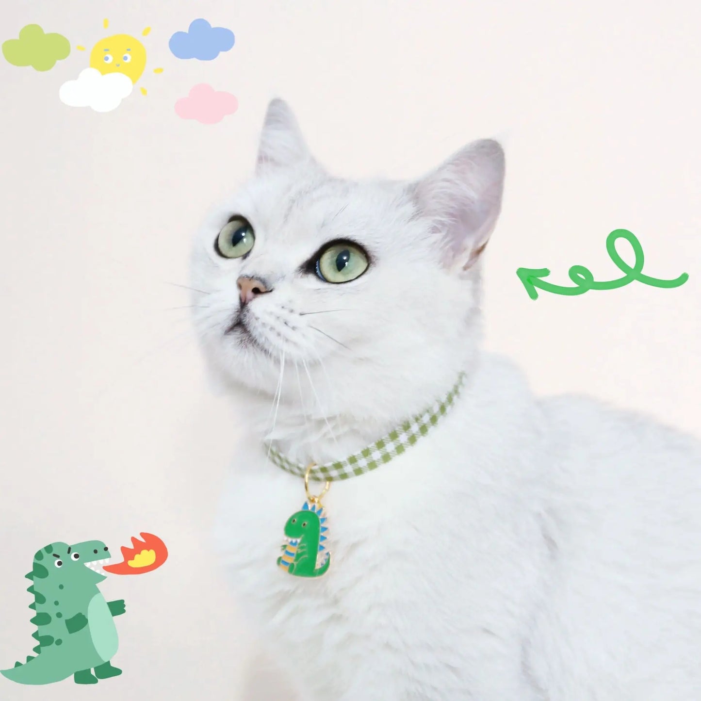 Fruity Avocado Pendant Collar with Bell for Small Dogs and Cats