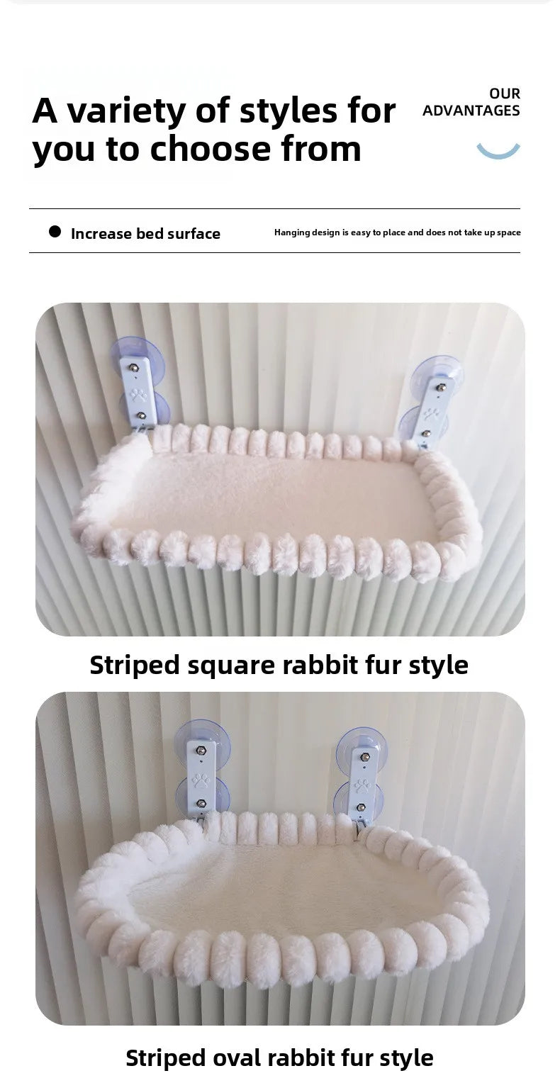 Suction Cup Window Cat Hammock – Wide Hanging Bed