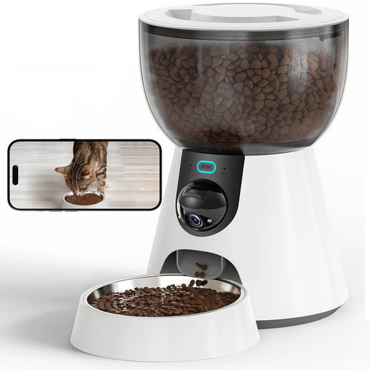 Smart Pet Feeder with 5G Camera - 4L Large Capacity Automatic Food Dispenser