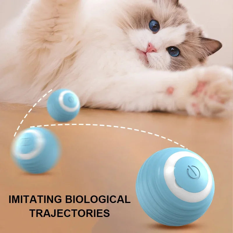Automatic Rolling Cat Ball with Touch-Activated Play